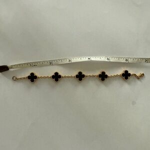 Elegant Black and Gold Bracelet